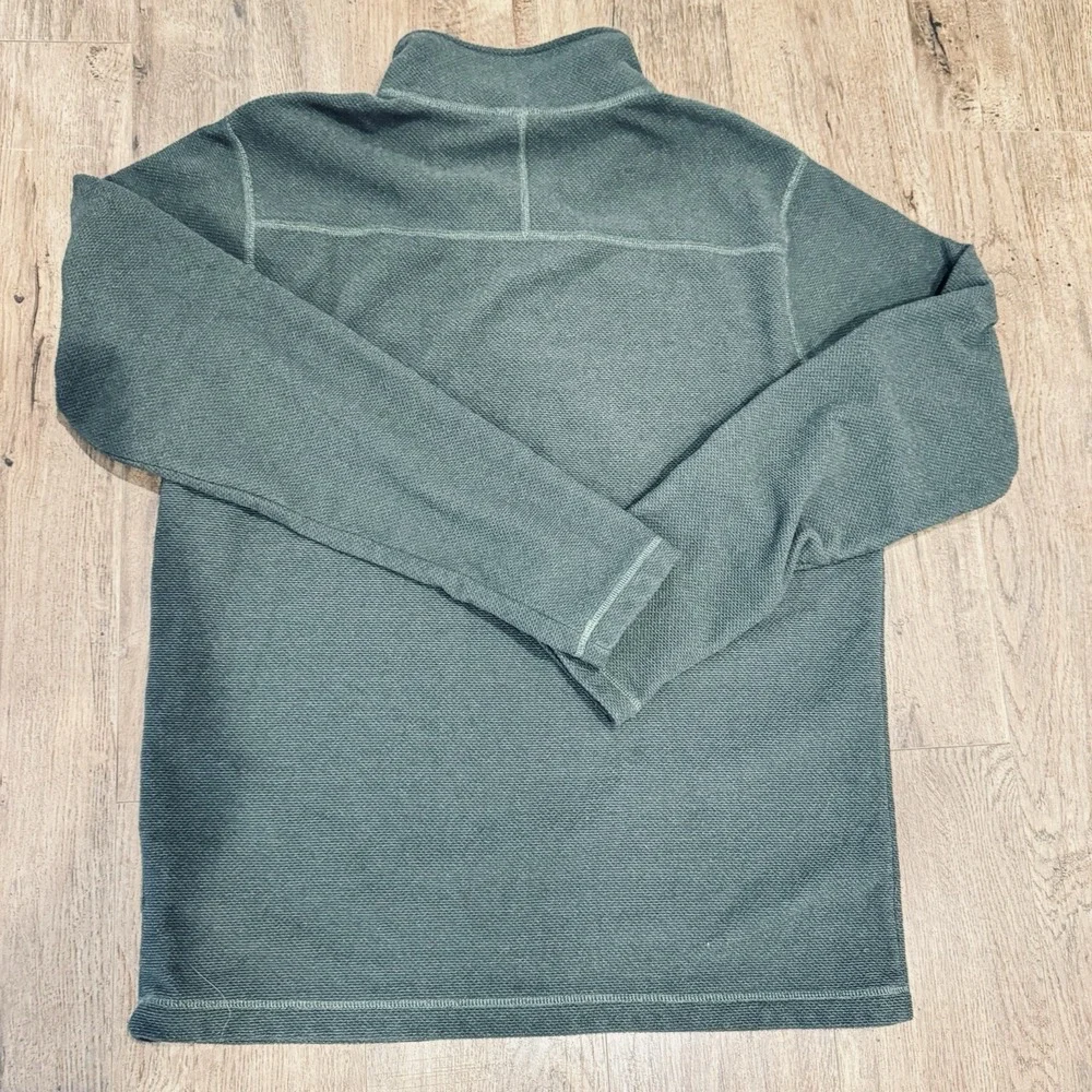 The North Face Men's M 1/4 Zip Pullover Sweater Green Outdoor Hiking Fleece